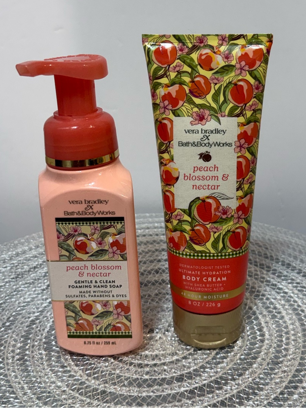 BBW x Vera Bradley Foaming Hand Soap and Body Cream Set of 2 NWT